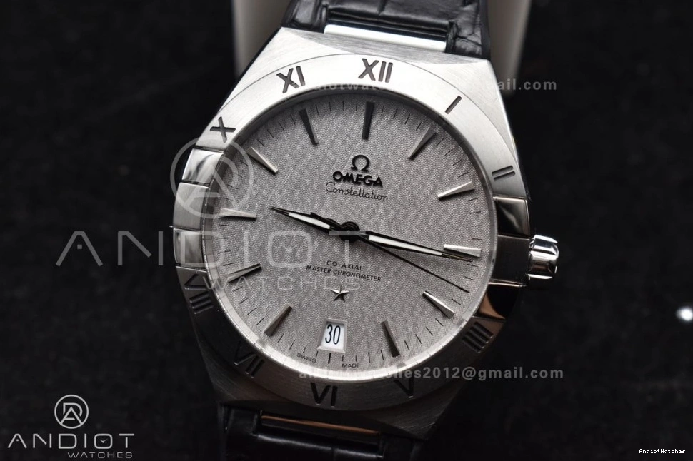 1:1 Gummy Constellation Compact SS 548 Super Black A8900 Clone on Edition Strap VSF Best Gray Dial 1016
